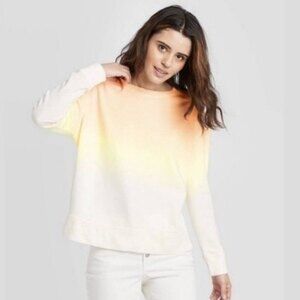 NWT Universal Thread Orange Ombré Crew Sweatshirt Size Medium